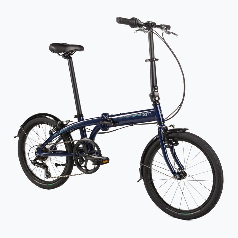 Folding city bike Tern LINK B7 navy blue 2