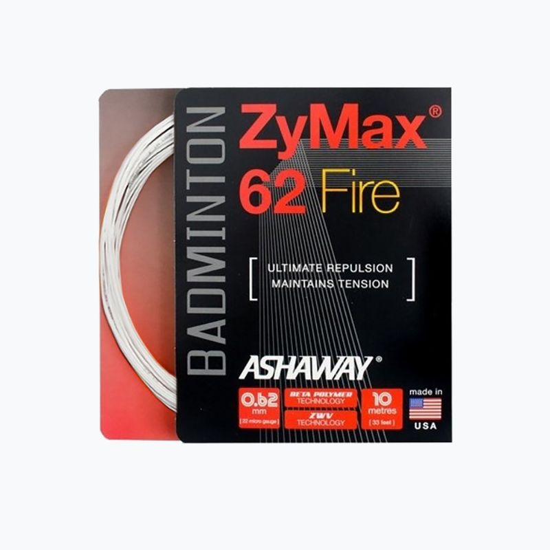 Badminton string ASHAWAY ZyMax 62 Fire - set white