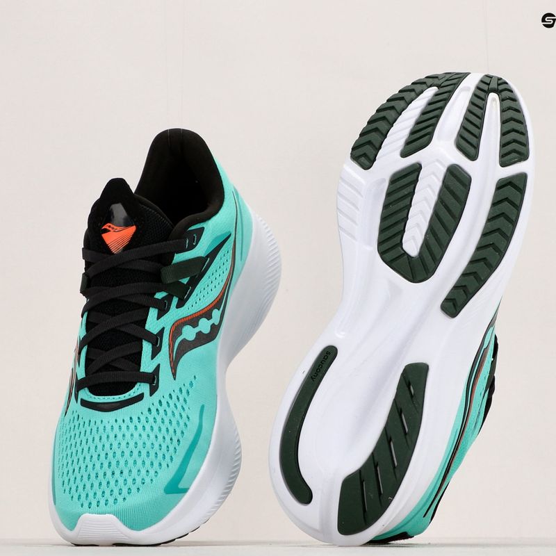 Men's running shoes Saucony Ride 15 cool mint/zest S20729-125 17