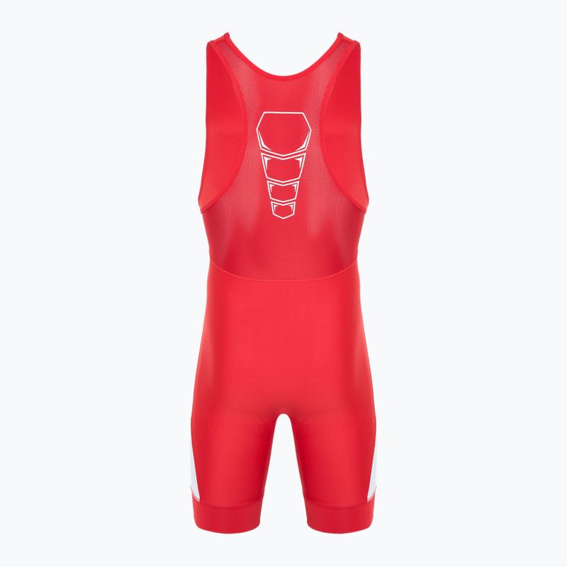 Men's Nike Grappler Elite Singlet scarlet/white jumpsuit 2