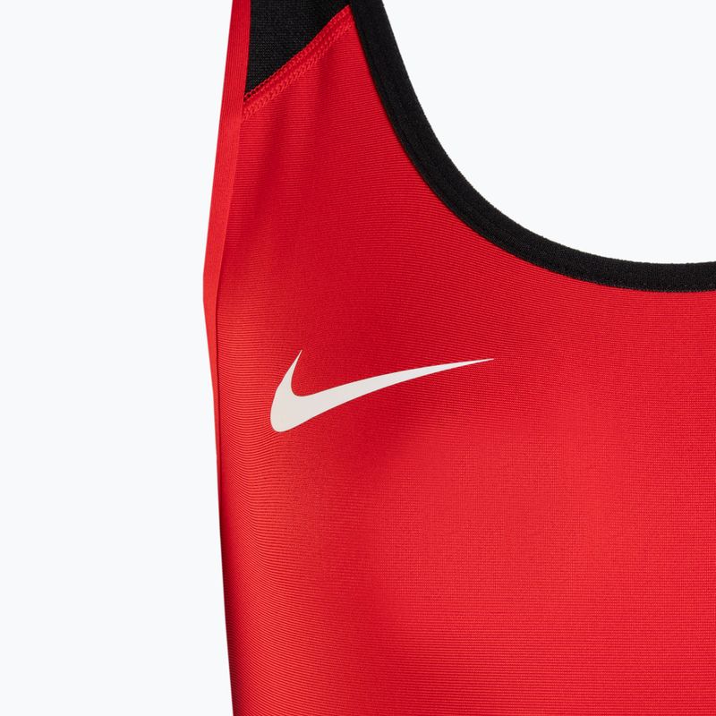 Women's Nike Weightlifting Singlet scarlet/black jumpsuit 3