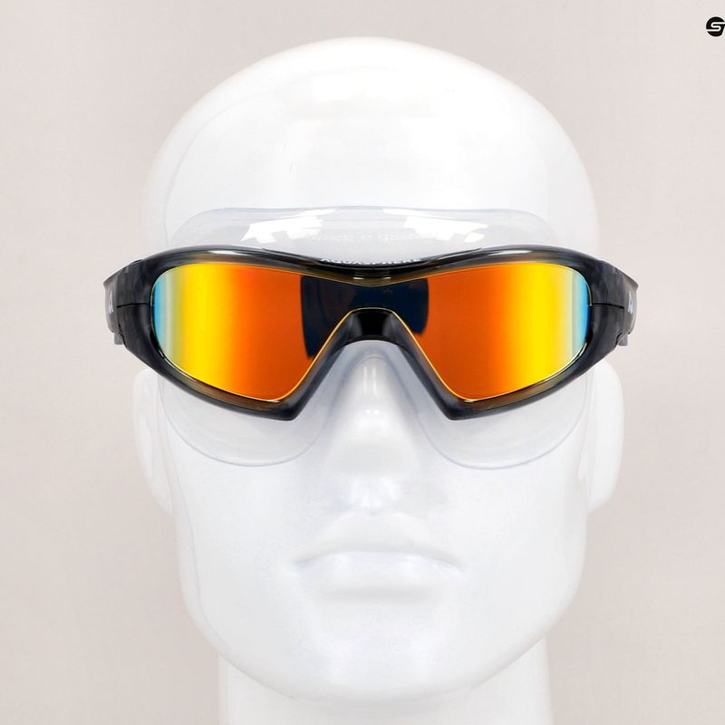 Aquasphere Vista Pro dark gray/black/mirror orange titanium swim mask MS5591201LMO 8
