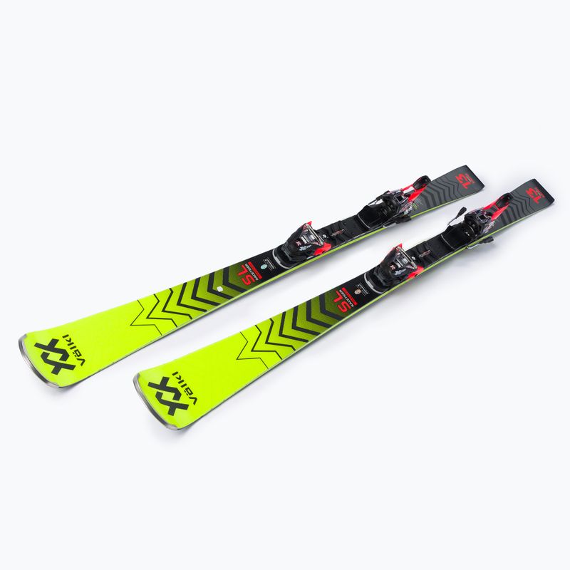 Völkl RACETIGER SL MASTER + XComp 16 GW Master downhill skis black/yellow 121021 4