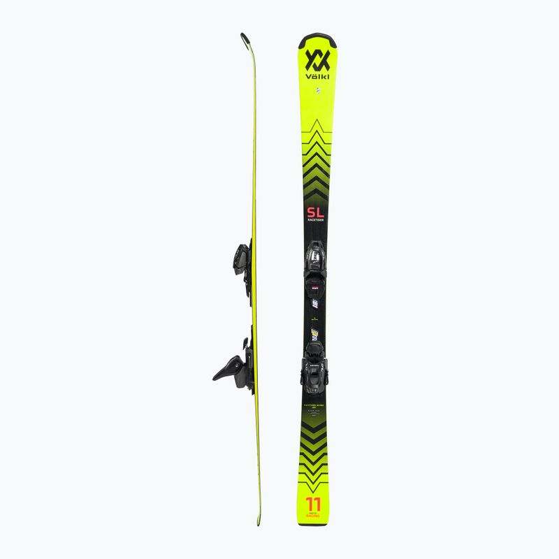 Children's downhill ski Völkl Racetiger JR Pro + 7.0 VMotion JR yellow/black 122467/6262T1.VA 2