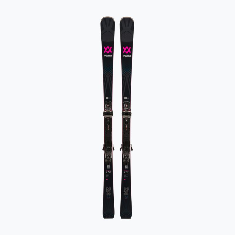 Völkl Deacon 72 Master + XCOMP 16 GW dark blue/pink downhill skis