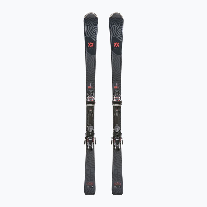 Women's downhill ski Völkl Flair 75 + vMotion 11 ALU GW black/coral