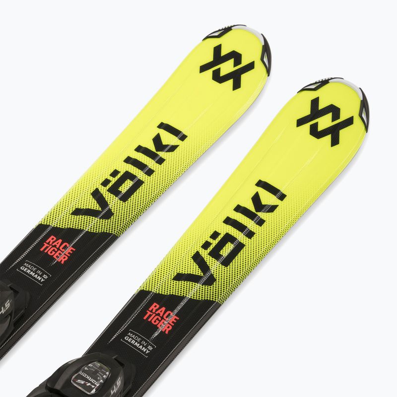 Kids’ downhill skis with bindings Völkl Racetiger Jr Yellow+7.0 VMotion Jr 130-160 cm 4