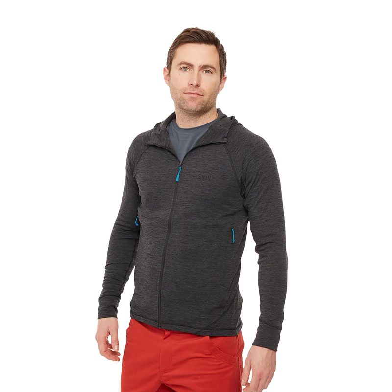 Men's Rab Nexus fleece hoodie black QFE-67-BL