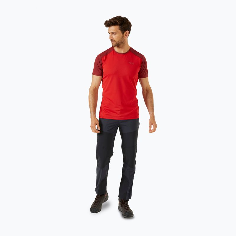 Men's Rab Force ascent red/oxblood red t-shirt 2
