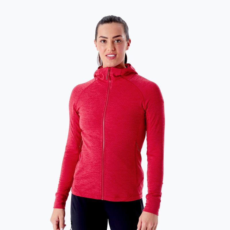 Rab Nexus women's fleece hoodie red QFE-69-RU