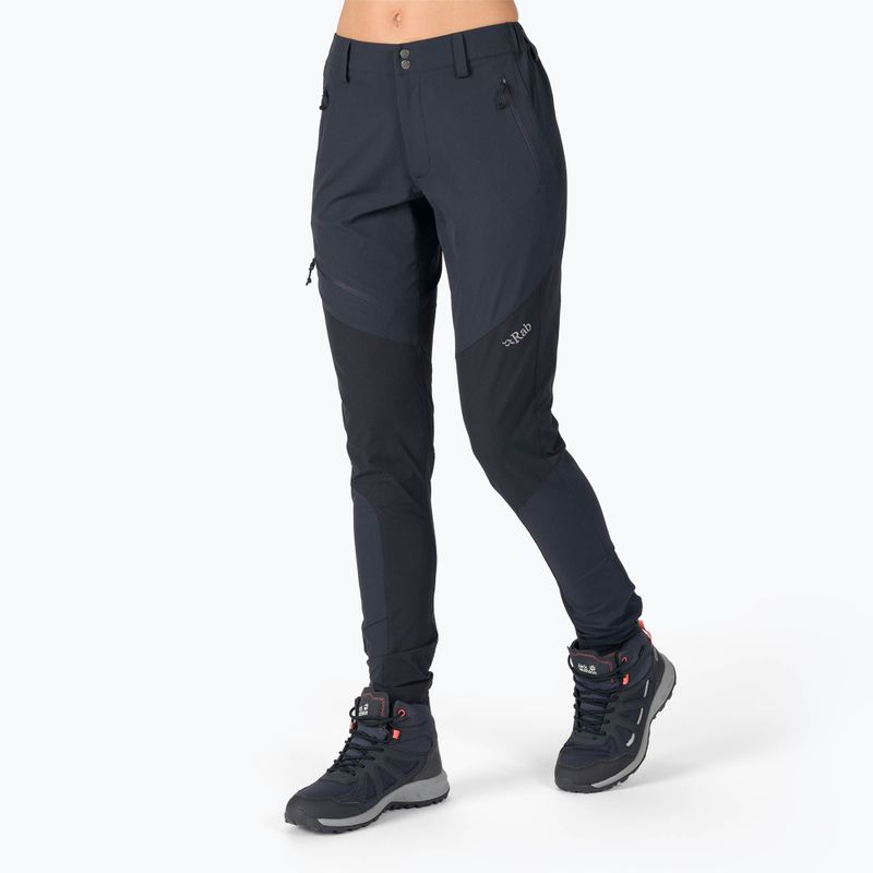 Women's softshell trousers Rab Torque Mountain black-grey QFU-41-BE-08