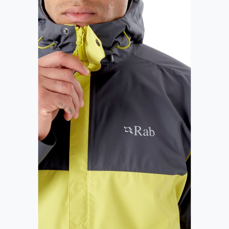 Rab Downpour Eco graphene/zest men's rain jacket 5