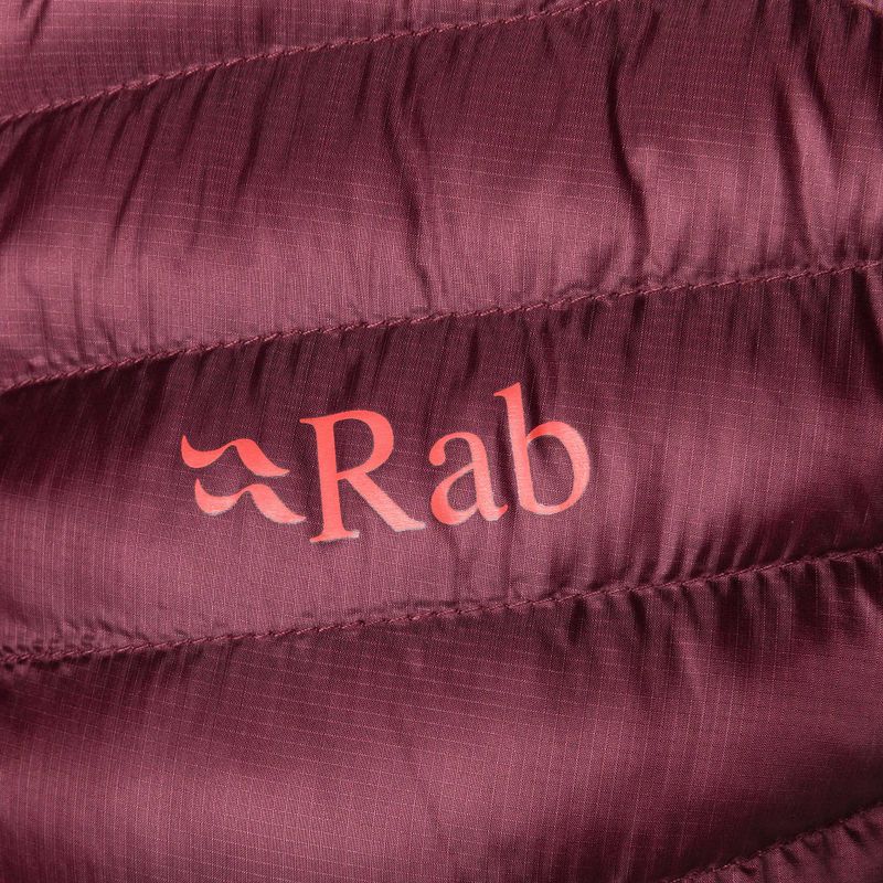 Women's down jacket Rab Cirrus Flex 2.0 Hoody maroon QIO-69 4