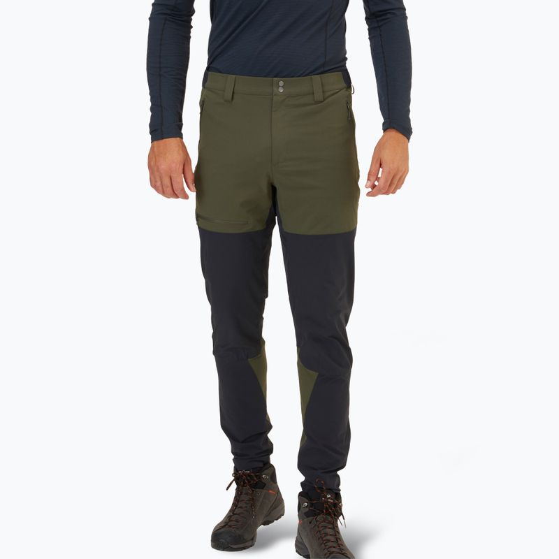 Men's softshell trousers Rab Torque Mountain army/ beluga