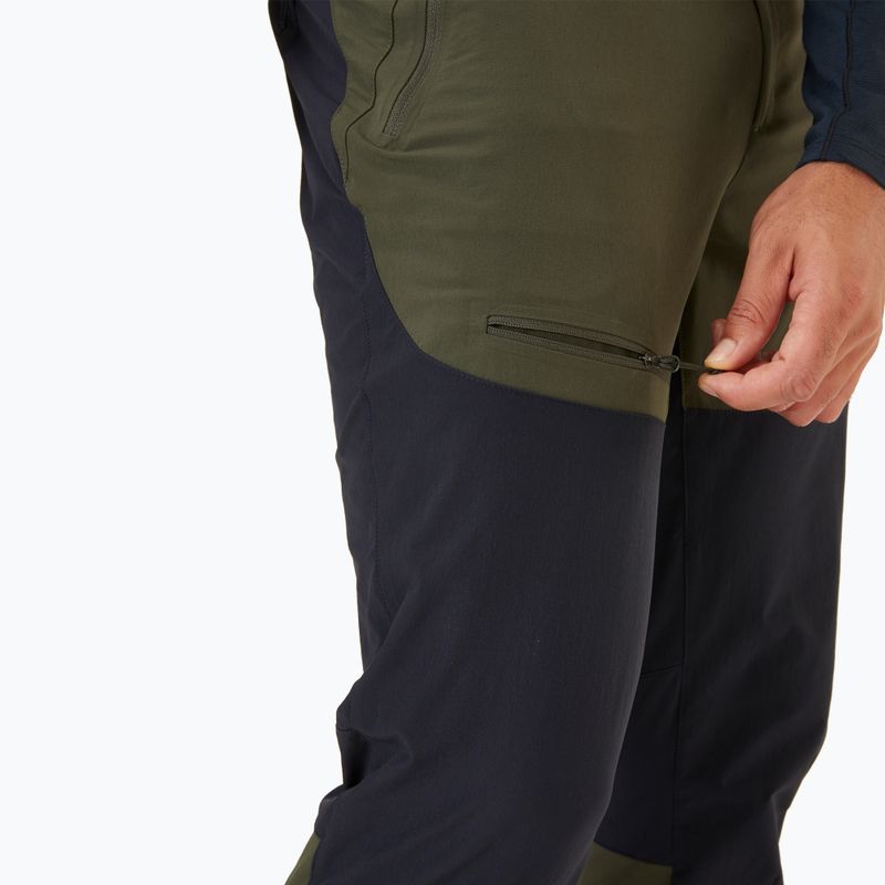 Men's softshell trousers Rab Torque Mountain army/ beluga 5