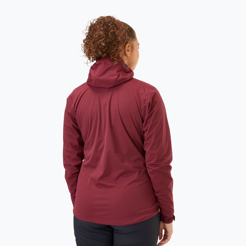 Rab Kinetic 2.0 women's rain jacket maroon QWG-75 2