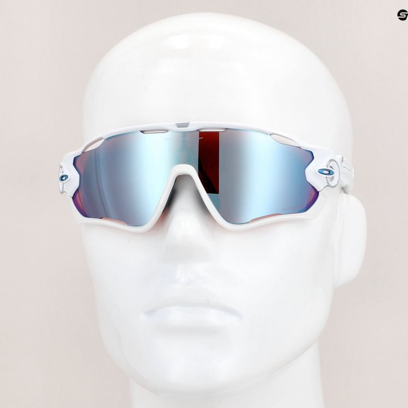 Oakley Jawbreaker polished white/prizm snow sapphire cycling glasses 0OO9290 7