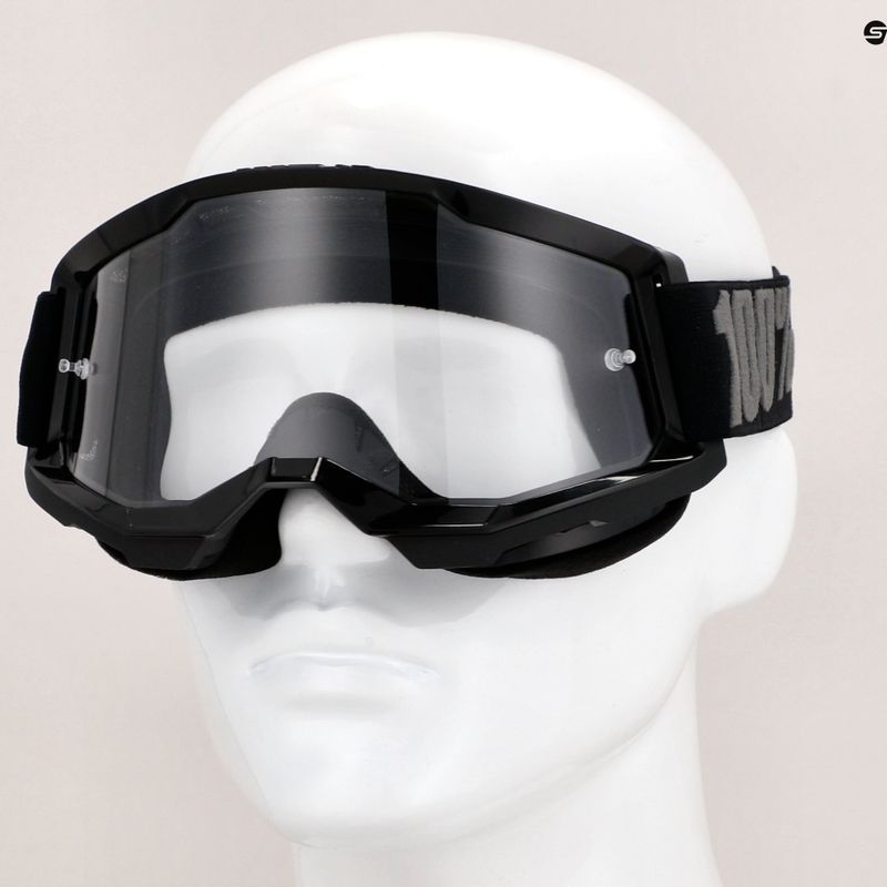 Men's cycling goggles 100% Strata 2 black/clear 50027-00001 7