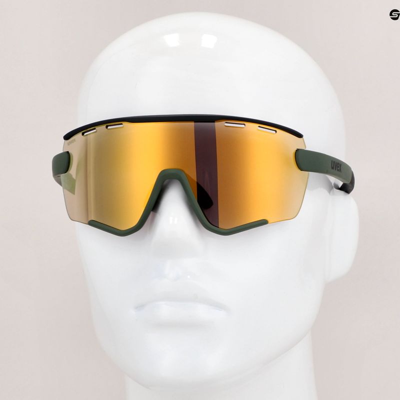 UVEX Sportstyle 236 Set moss green black mat/mirror yellow cycling glasses 53/3/004/7216 13