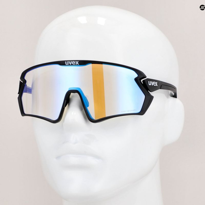 UVEX Sportstyle 231 2.0 V cycling goggles black mat/litemirror blue 53/3/028/2204 12