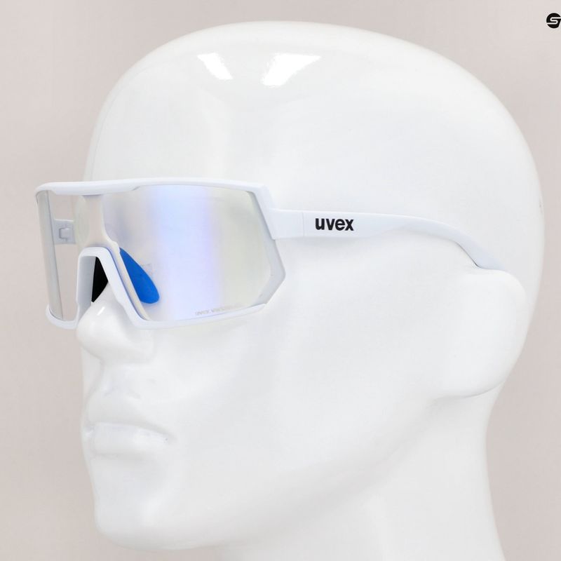 UVEX Sportstyle 235 V white mat/litemirror blue cycling glasses 53/3/031/8803 11