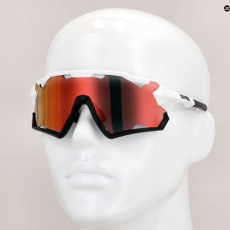 Bicycle goggles UVEX Sportstyle 228 white black/mirror red 53/2/067/8206 11