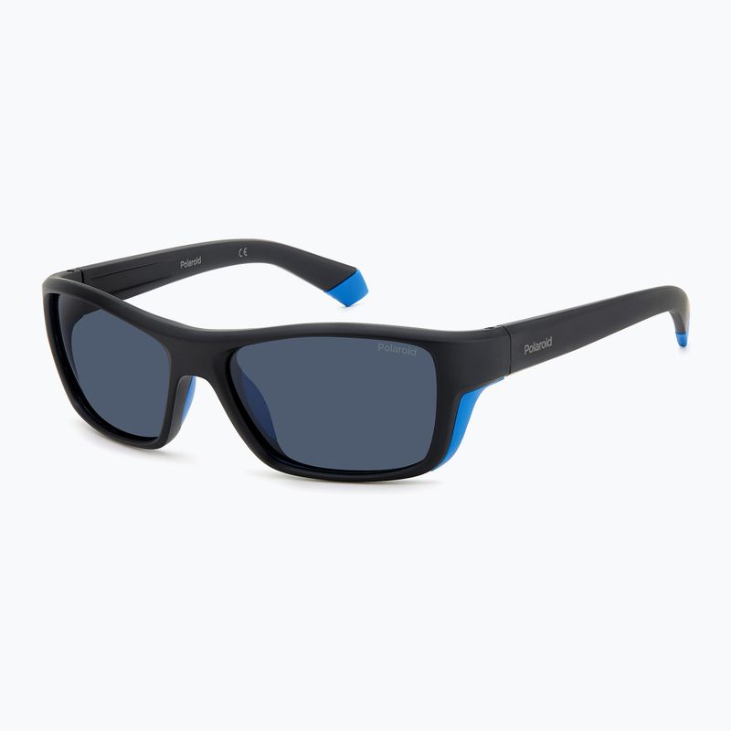 Polaroid PLD 7046/S black azure/blue polarised men's sunglasses 2