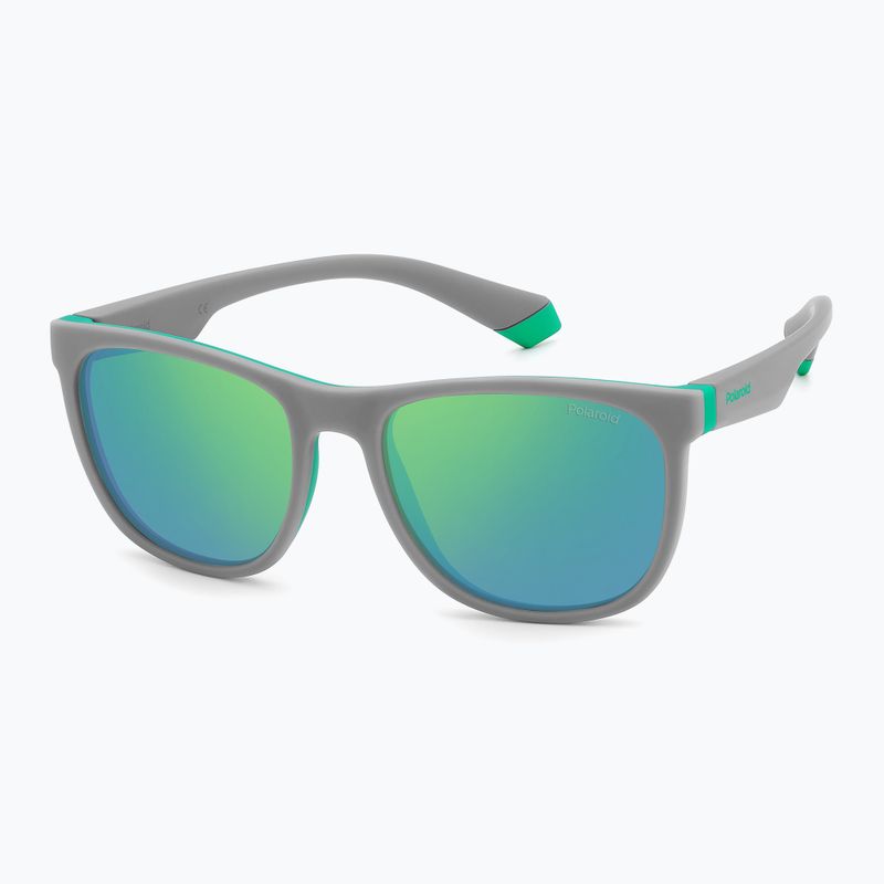 Polaroid PLD 8049/S grey green/greygreen mirror polarised children's sunglasses 2