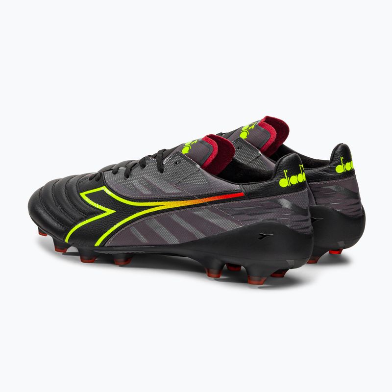 Men's Diadora Brasil Elite Veloce ITA LPX football boots black and maroon DD-101.178785-D0136-43 3