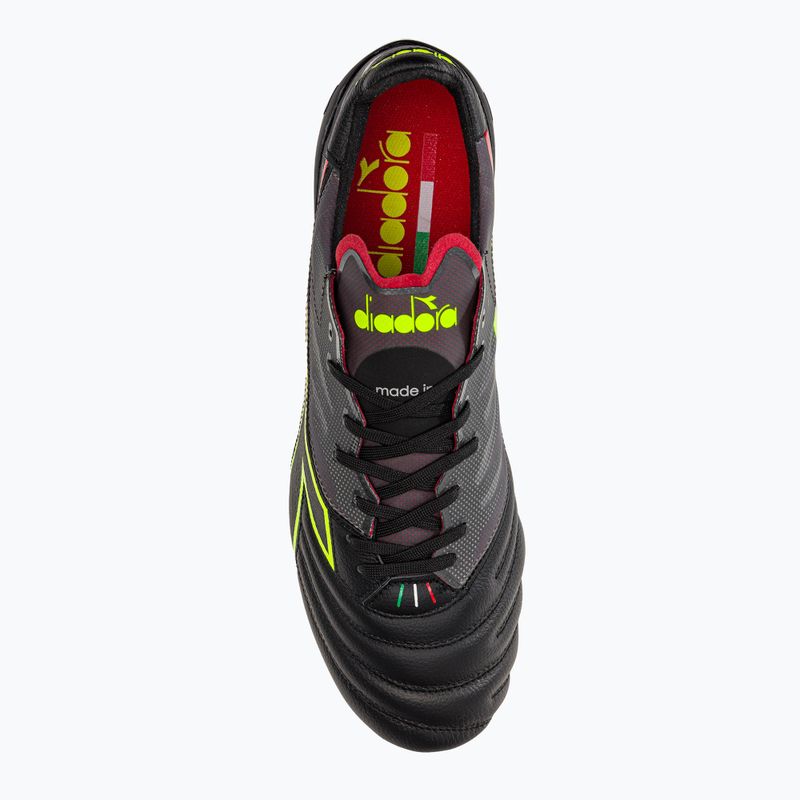 Men's Diadora Brasil Elite Veloce ITA LPX football boots black and maroon DD-101.178785-D0136-43 6