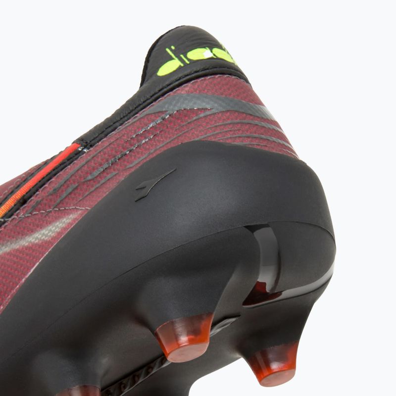 Men's Diadora Brasil Elite Veloce ITA LPX football boots black and maroon DD-101.178785-D0136-43 15