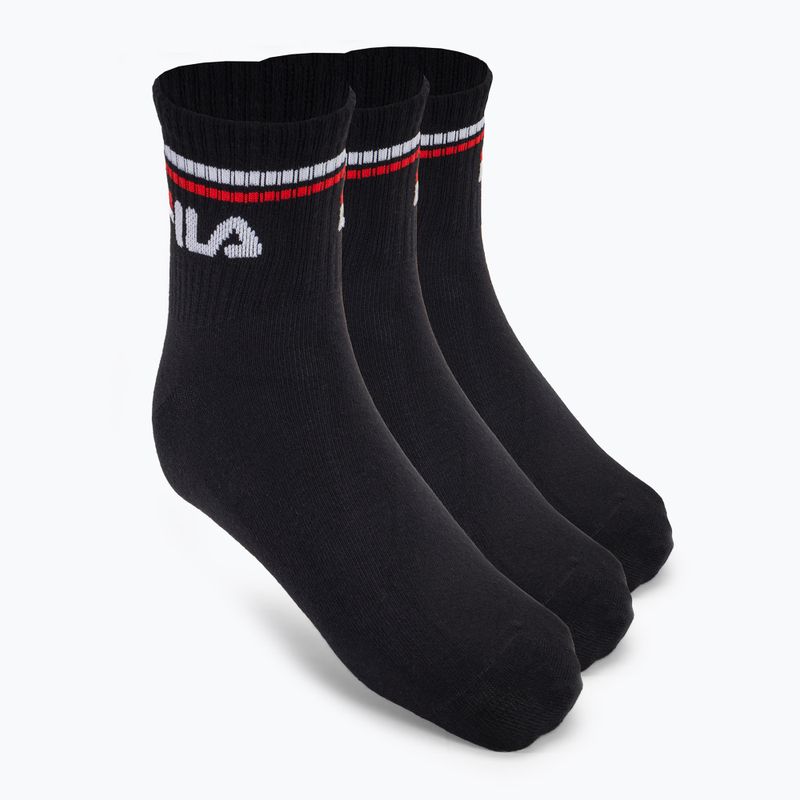Fila Unisex Quarter 3 Pack socks black