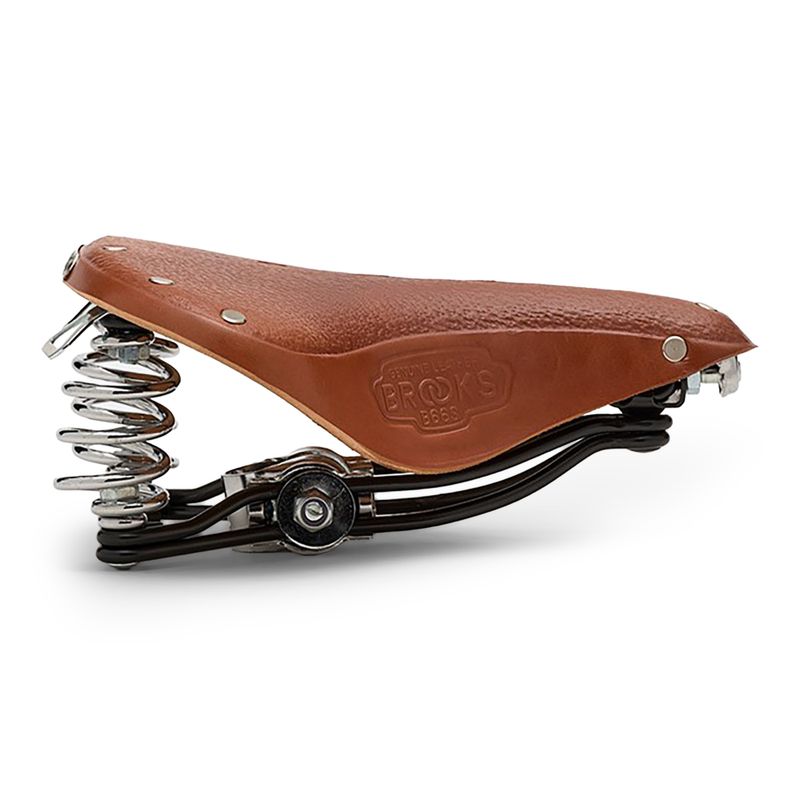 Brooks England B66 Short honey bicycle saddle 4