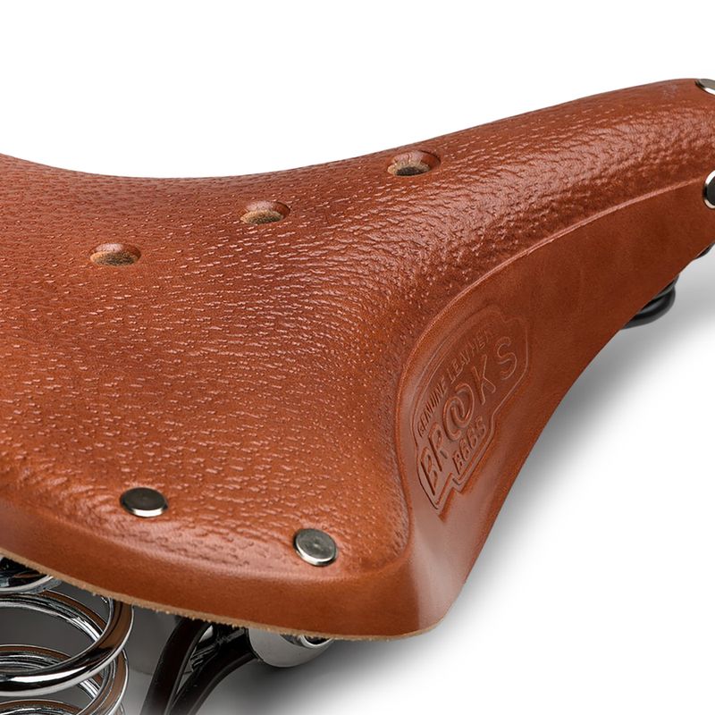 Brooks England B66 Short honey bicycle saddle 6