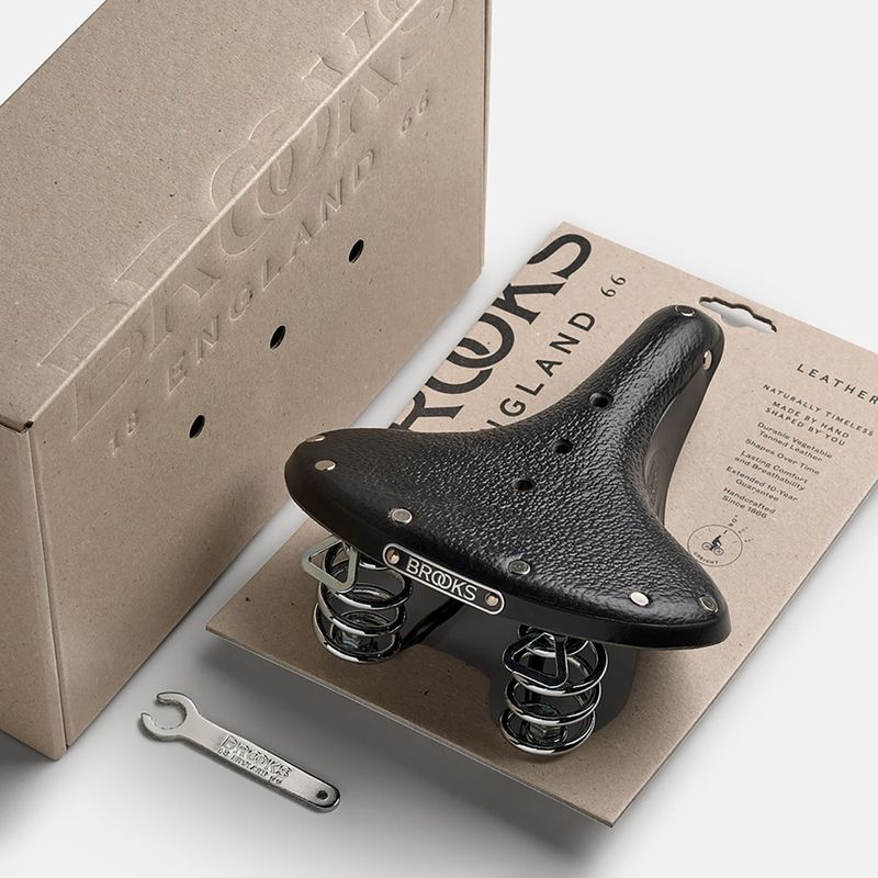 Brooks England B67 Short black bicycle saddle 8