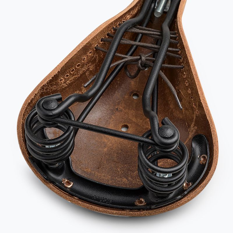 Brooks England Flyer softened dark tan bicycle saddle 7