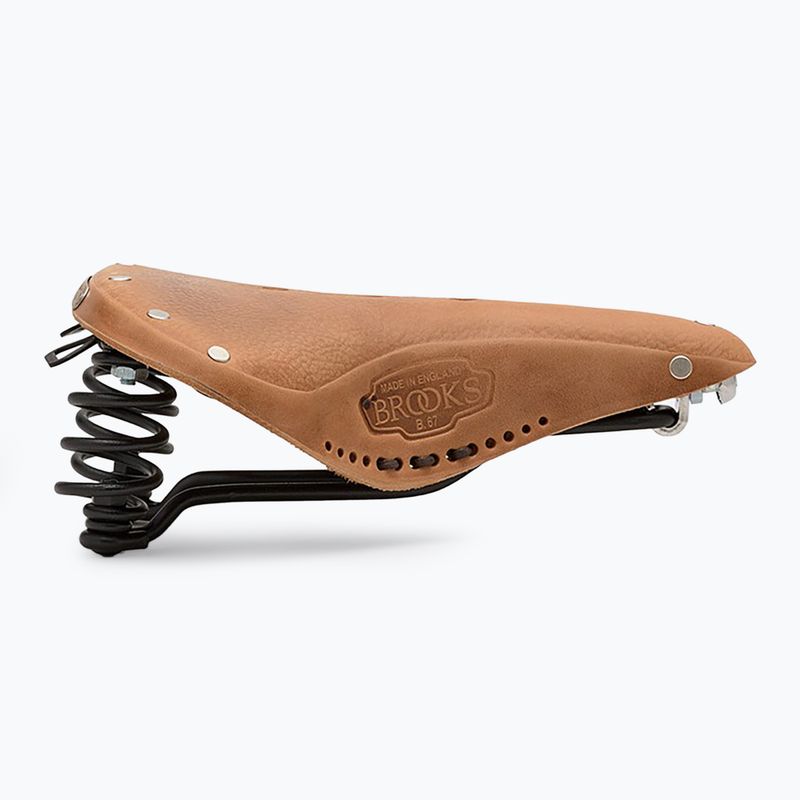 Brooks England B67 Softened dark tan bicycle saddle 4