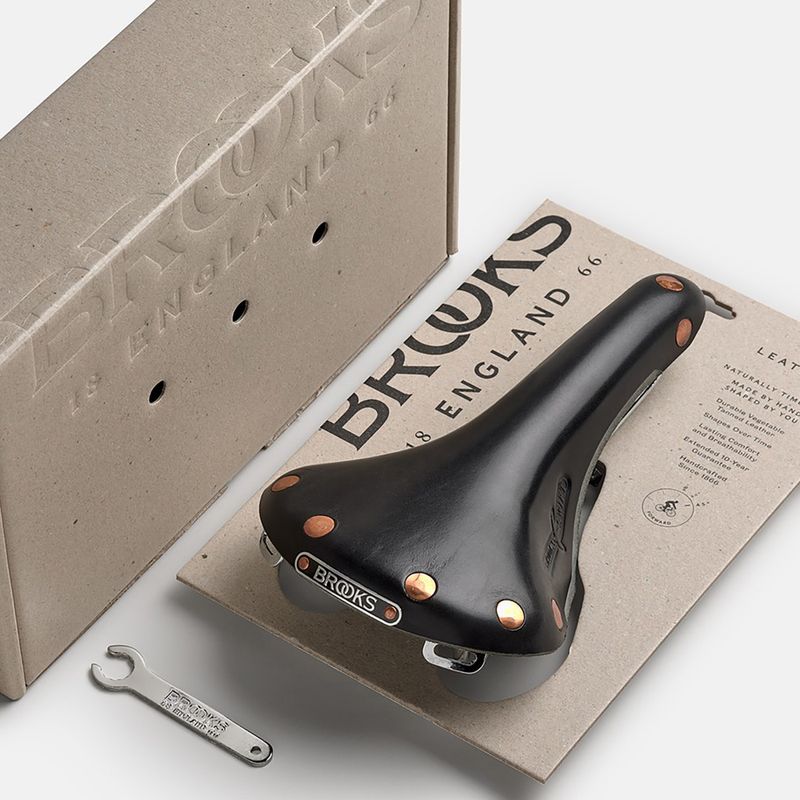 Brooks England Swift black bicycle saddle 8