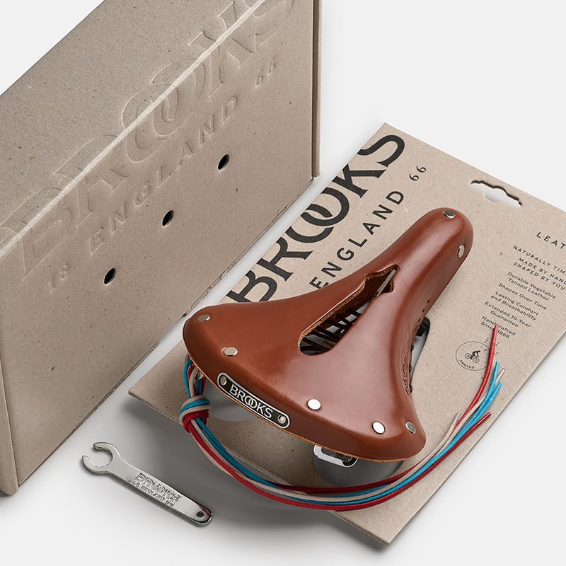 Brooks England B17 Carved Short honey bike saddle 8