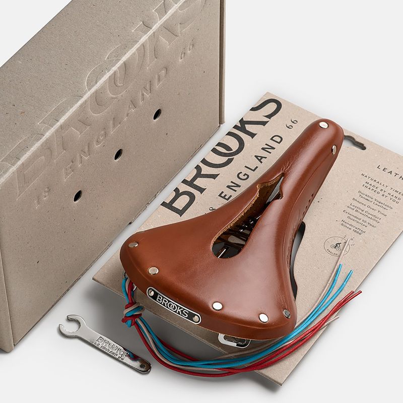 Brooks England B17 Carved honey bike saddle 8