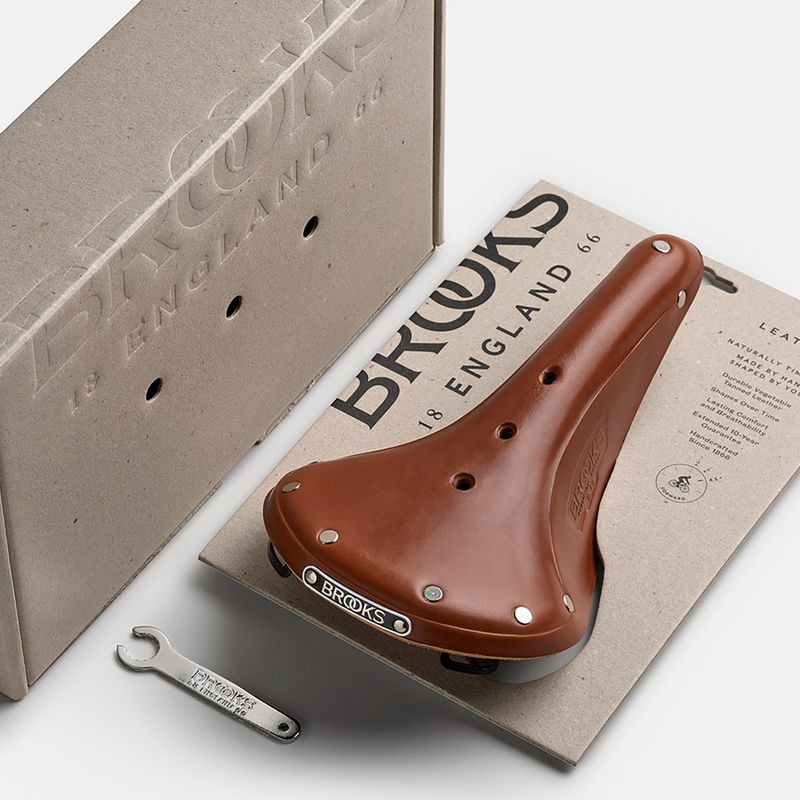 Brooks England B17 Narrow honey bicycle saddle 8