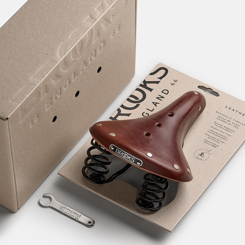 Brooks England Flyer Short brown bicycle saddle 8