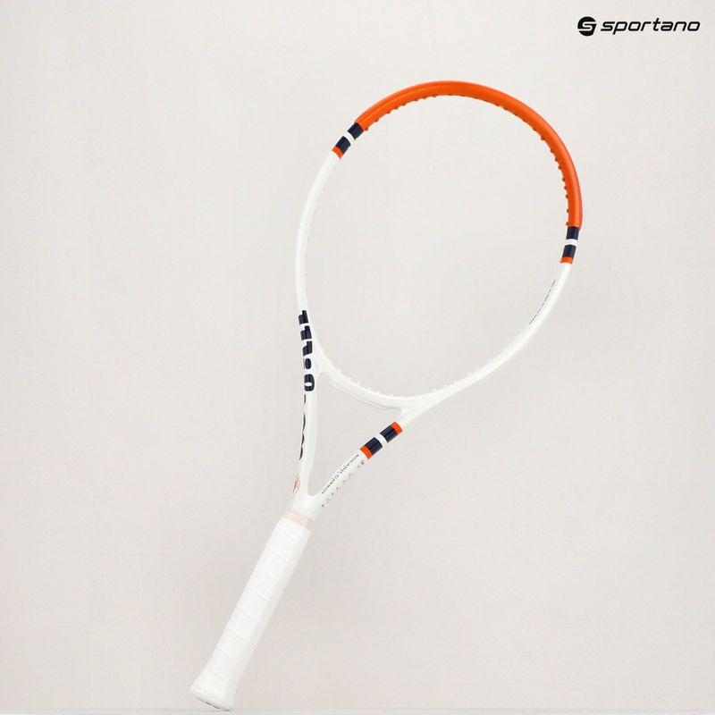 Wilson Clash 100 V2 Roland Garros tennis racket 2023 white WR127811 15