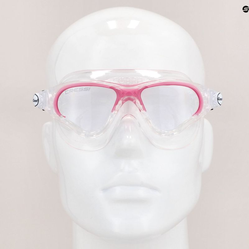 Cressi Cobra clear/clear pink swim mask DE201940 7