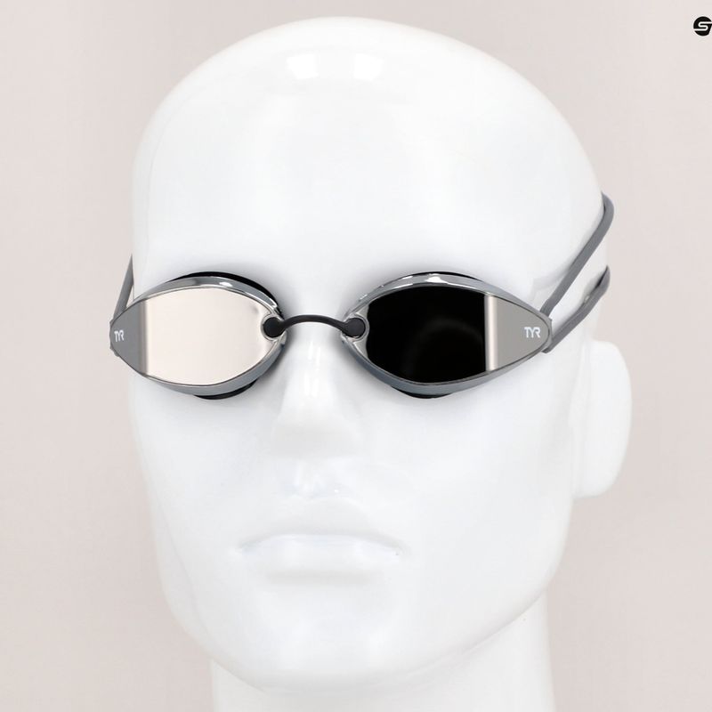 TYR Tracer-X Racing Mirrored silver/black swimming goggles LGTRXM_043 9