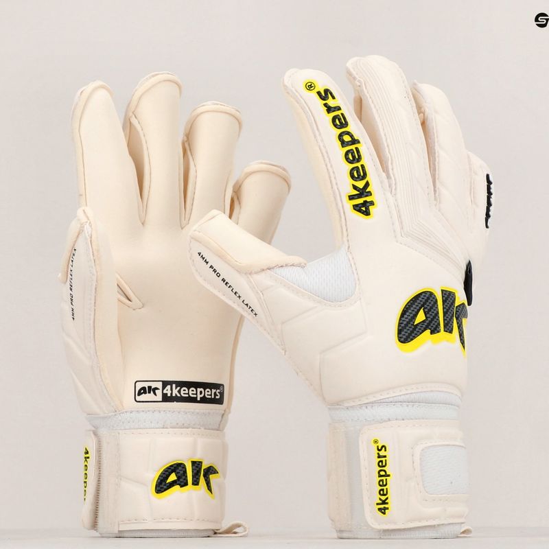 Children's goalkeeper gloves 4keepers Champ Carbo V Hb white 11