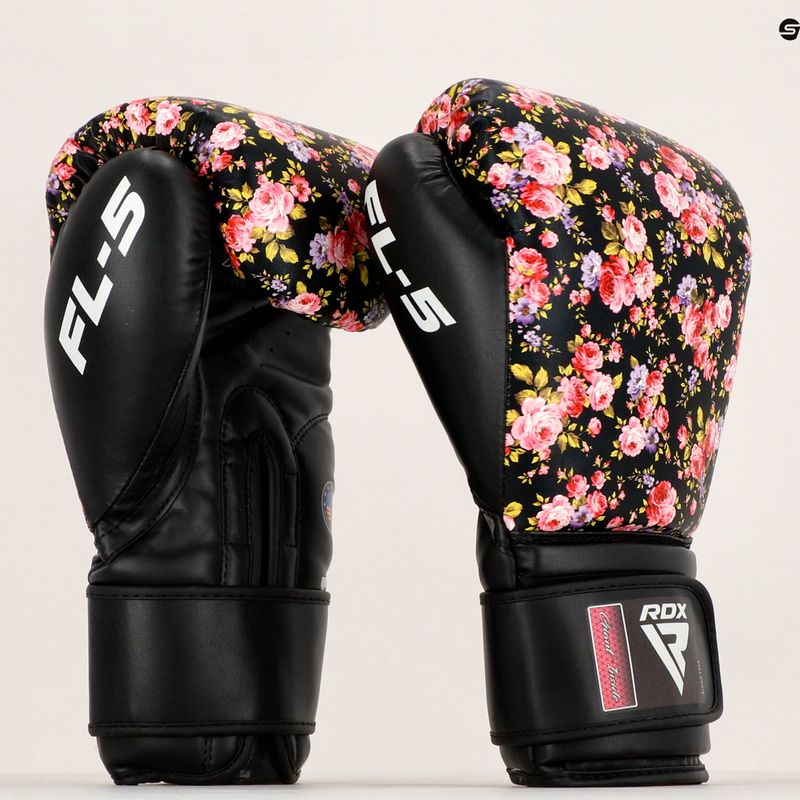 Boxing gloves RDX FL-5 black-pink BGR-FL5B 12