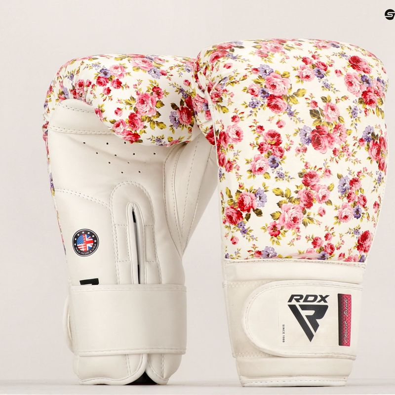 RDX FL-6 white and pink boxing gloves BGR-FL6W 8