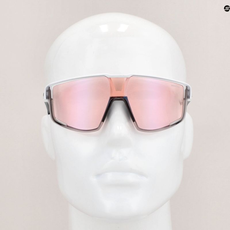 Julbo Fury Reactiv 1-3 High Contrast matt white/translucent gray cycling glasses 6