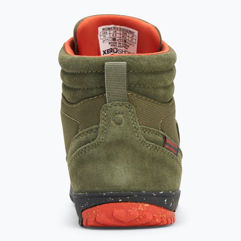 barefoot women's Xero Ridgeway olive boot 6